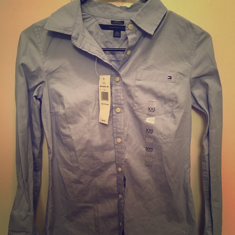Tommy Hilfiger classic fit blue shirt